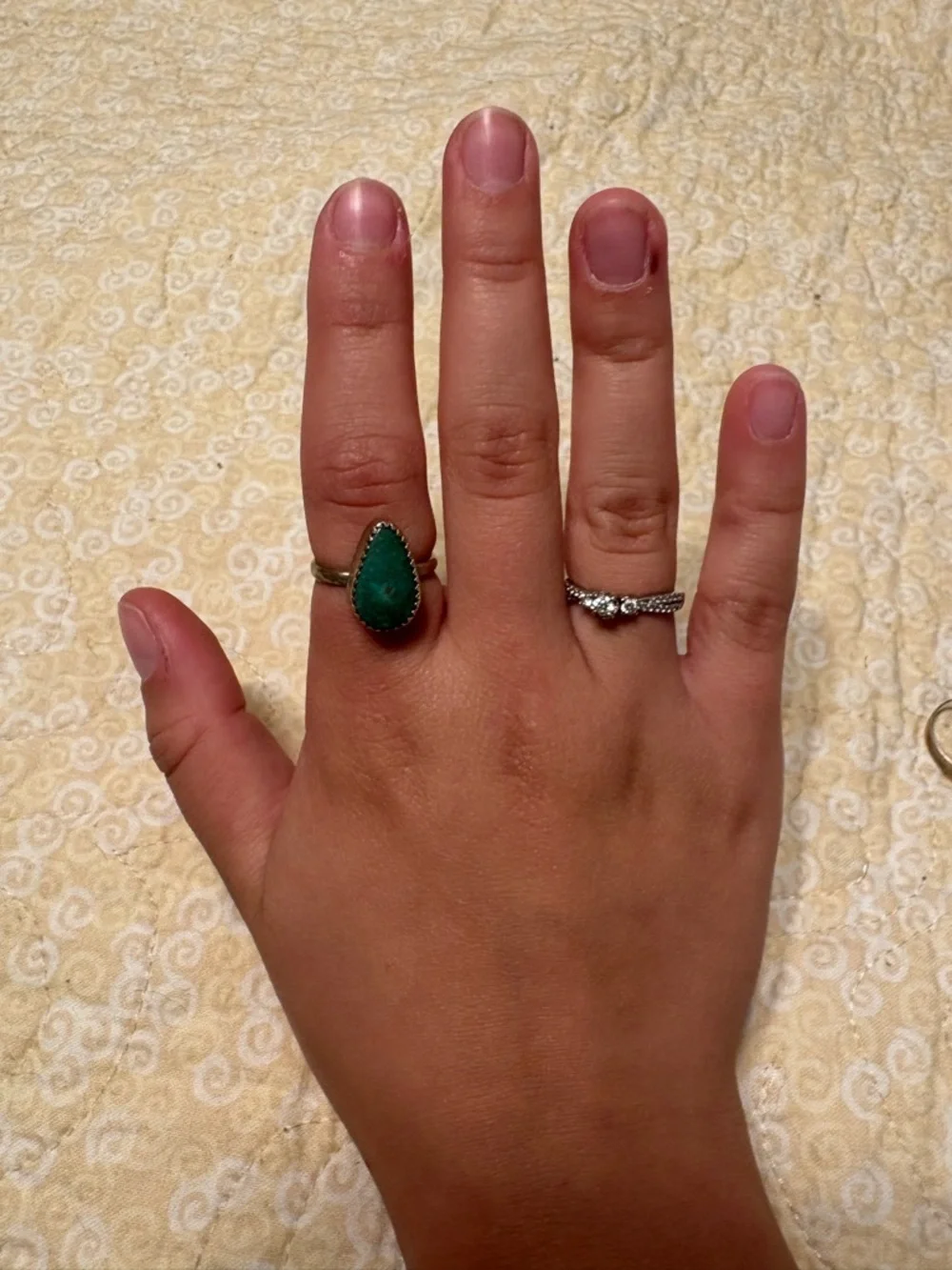 Turquoise Teardrop Sterling Silver Ring - Unbranded - Picture 2 of 3